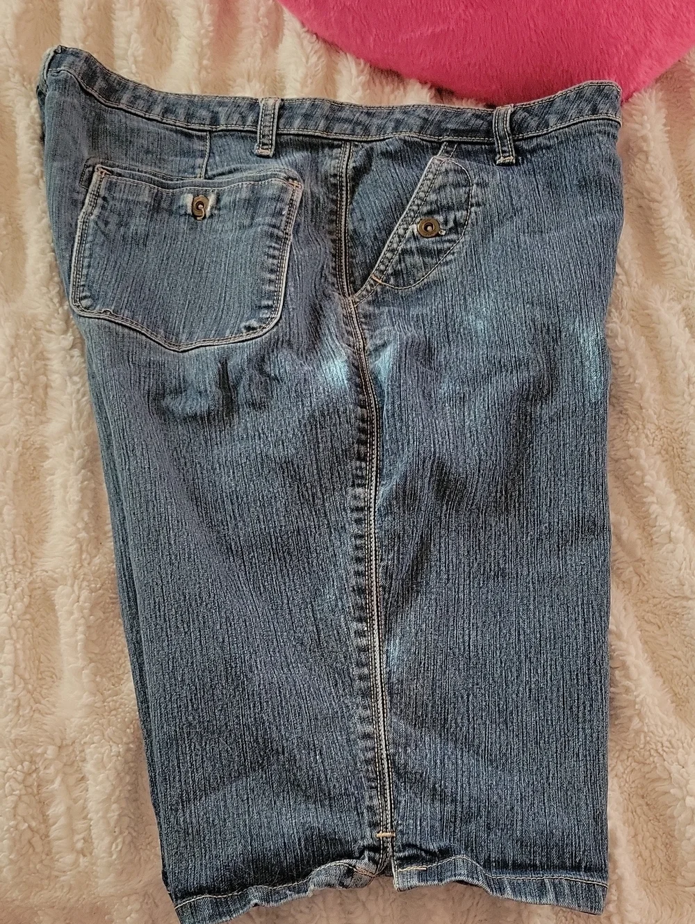 Aidea's Copper Denim Long Length Shorts
